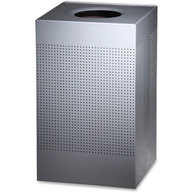 Rubbermaid Commercial Products Trashcan Square Opentop 20GL S RCPSC18EPLSM