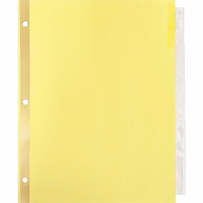 Business Source Dividers Insert 5-TAB Clear BSN20066