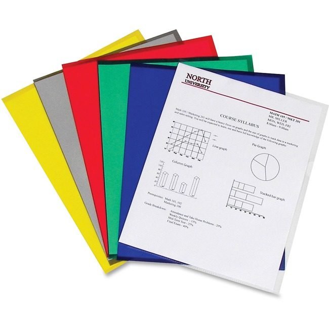 C-Line Products Folder File Poly 11X8.5 Assorted CLI62130