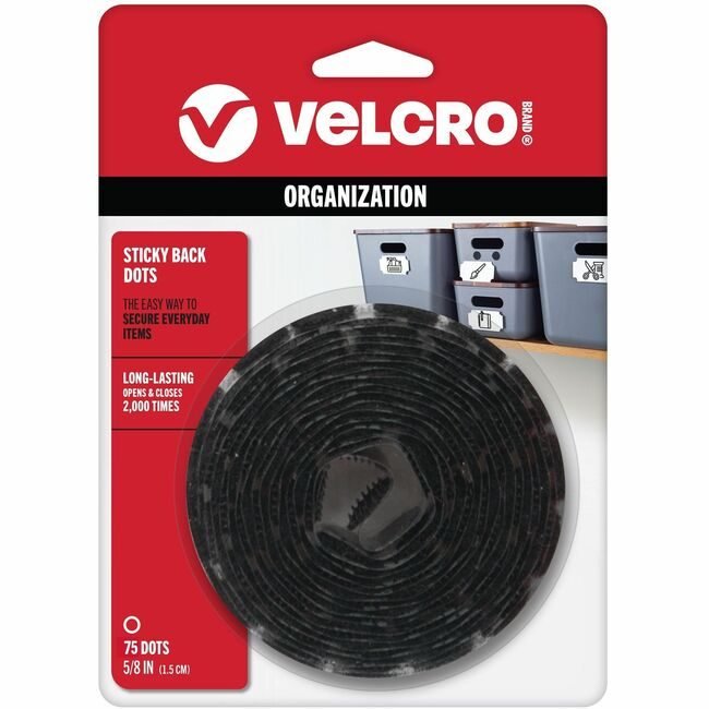 Velcro Companies Brand Coins Sticky Back 5/8" 50 Count VEK90089