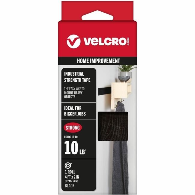 Velcro Companies Brand Tape Industrial 2"X4 Black VEK90593