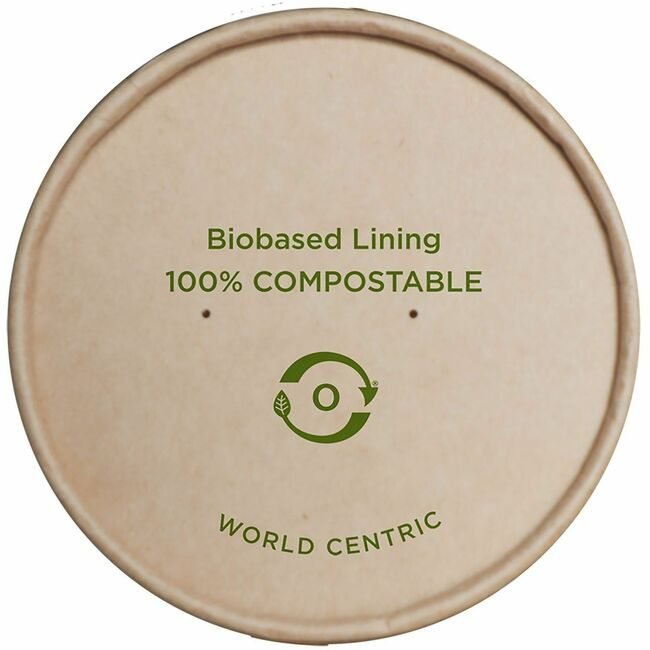 World Centric Lid Paper 8OZ 500 WORBOLPA8K