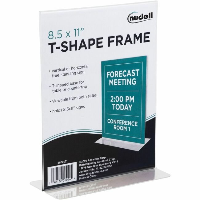 Nu-Dell Manufacturing Frame 8.5X11 T Clear NUD38020Z