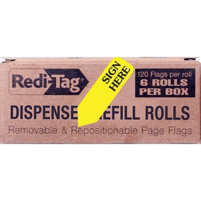 Redi-Tag Refill Tag Sign Here Yw RTG91001