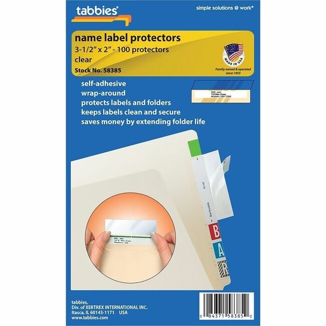 Tabbies Protector Label/Fldr Slfadh TAB58385