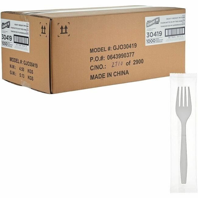 Genuine Joe Fork Hw Pp White Iw GJO30419