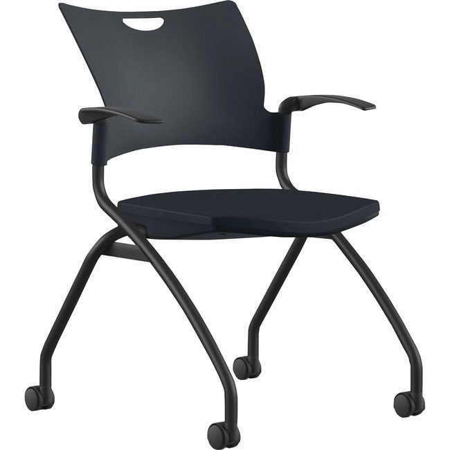 9to5 Seating Chair Nstng Plastic Bk/Bk NTF1320A12BFP01