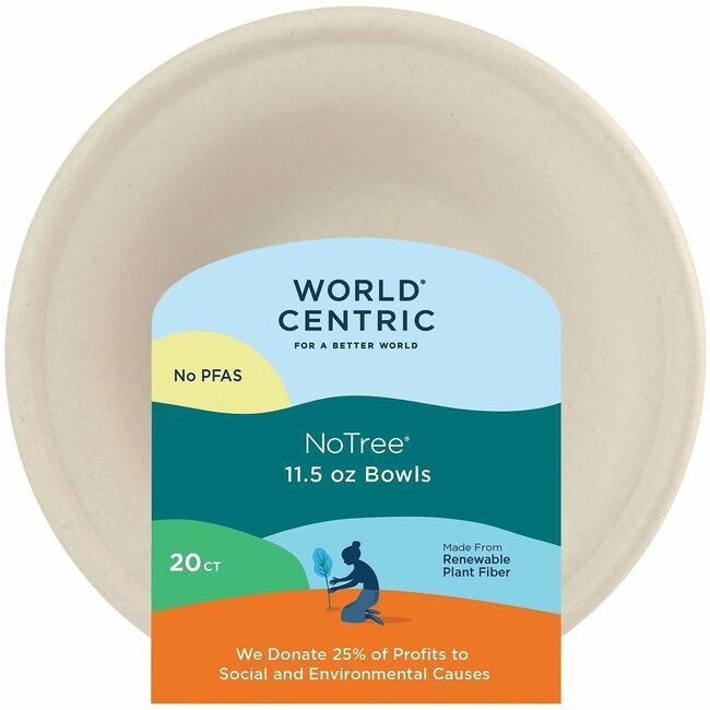 World Centric Bowl Fbr 11.5OZ Natural 24 Pack WORBORTSCU11