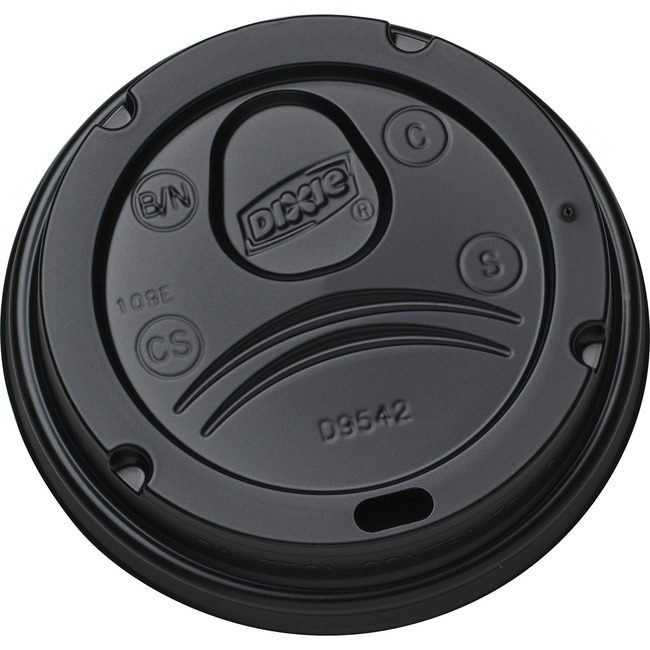 Georgia-Pacific Dixie Lid Pls 16/20OZ Hc Black DXED9542B