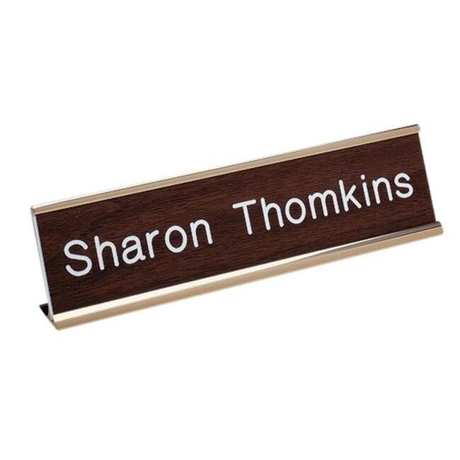 Shachihata / Xstamper Sign Dsk Stndrd Aluminum 2X8 Gd XSTK30