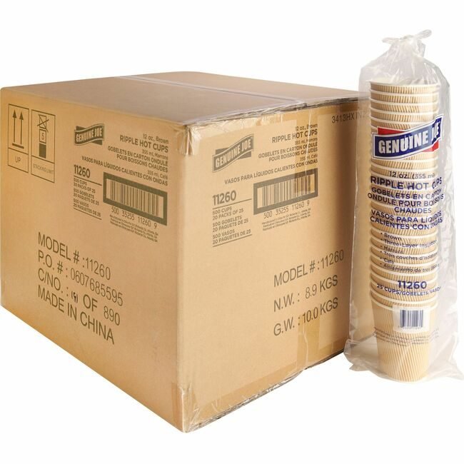 Genuine Joe Cup Ripple Hot 12OZ GJO11260CT