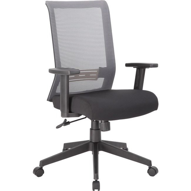 Boss Office Products Chair Task Mesh Black Gray BOPB6566GYBK
