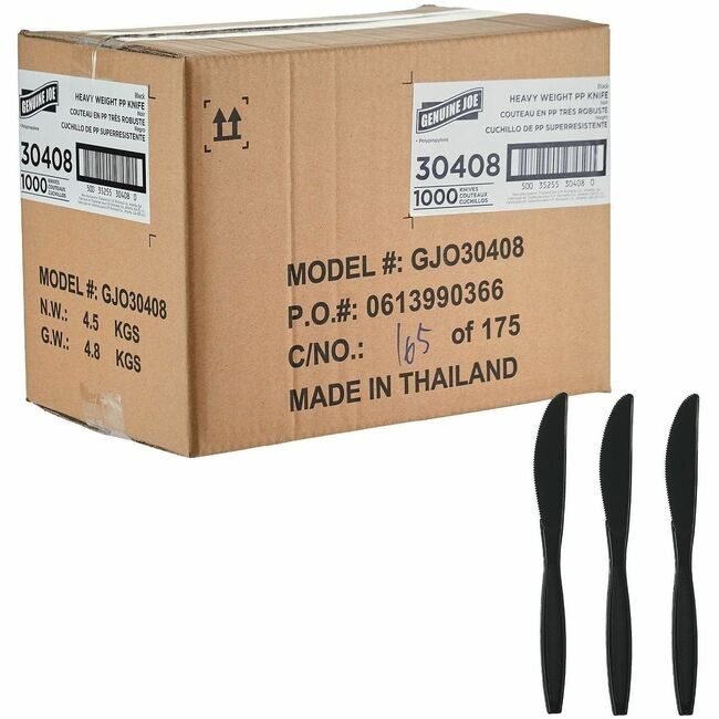 Genuine Joe Knife Hw Pp Black GJO30408