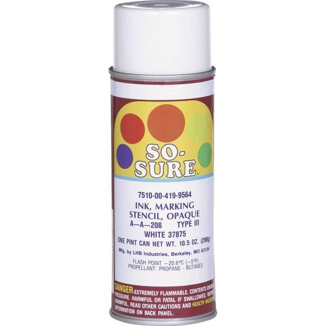 SKU-LEVEL VERIFICATION REQUIRED Ink Aerosol Stencil White NSN4199564