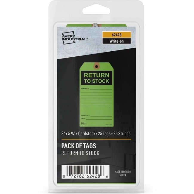 Avery Products Corporation Printed Tag W/String Green AVE62428