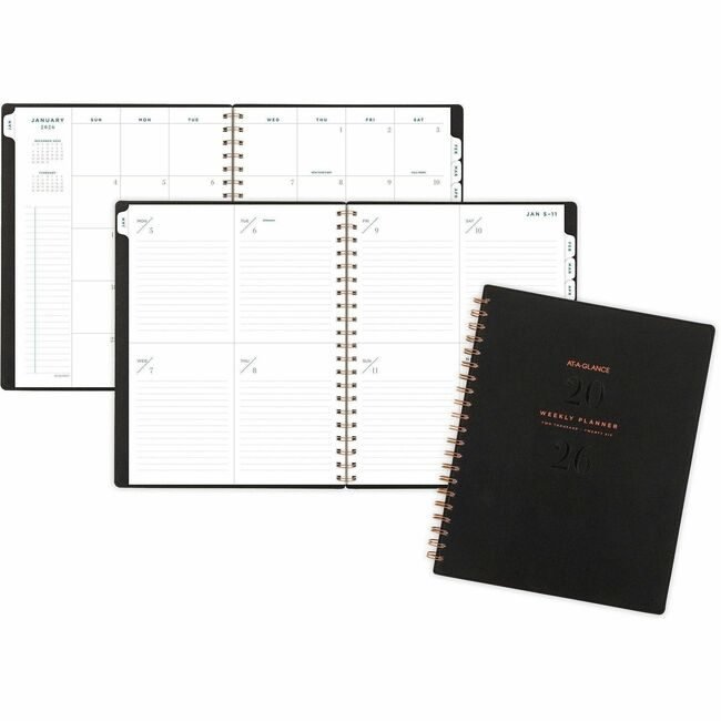 ACCO Brands AT-A-GLANCE Planner Sig Wm Large Black AAGYP90501
