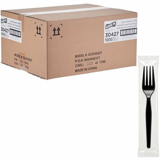 Genuine Joe Fork Hw Ps Black Iw GJO30427