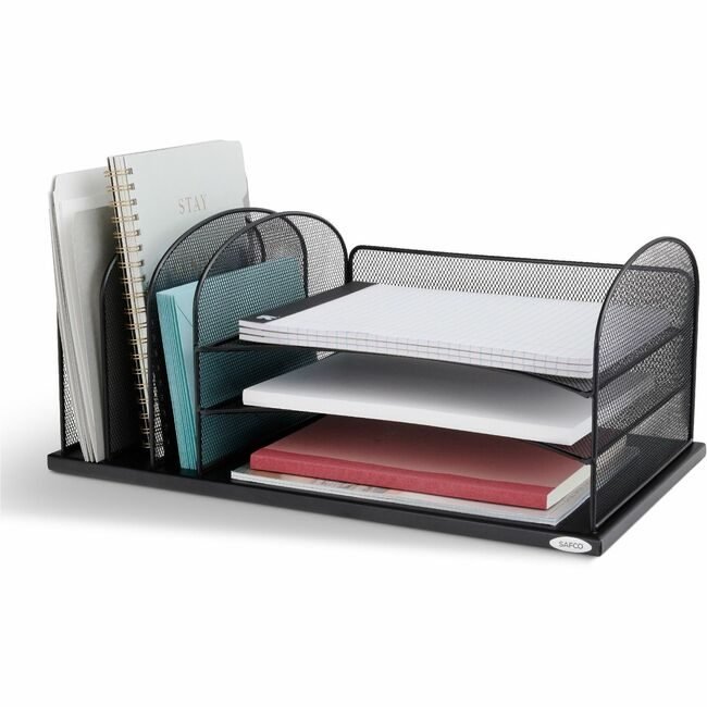 Safco Products Organizer Dsk 3HRZ 3UPRT Me SAF3254BL
