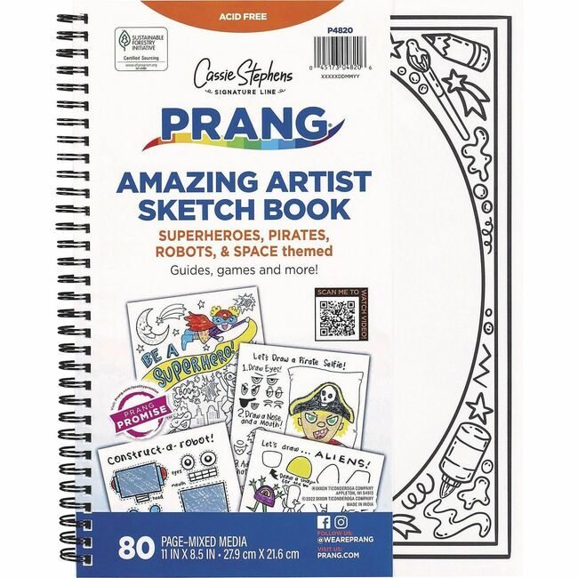 Pacon Corporation Sketchbook Themes 80PAGES PACP4820