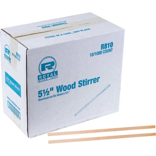 Royal Paper Products, Inc. Stirrers Wood Coffee RPPR810CT