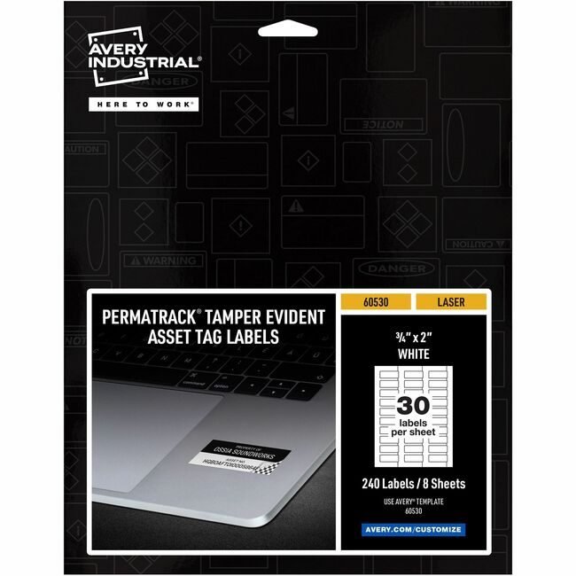 Avery Products Corporation Tag Asset Tmprprf We 240 Pack AVE60530