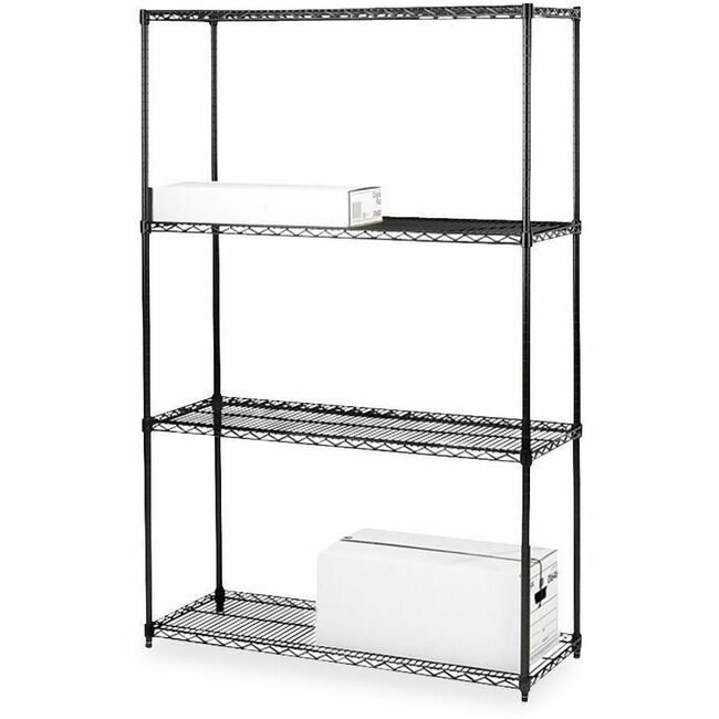 Lorell Rack Wire 4-TIER 36X18 Black LLR70060