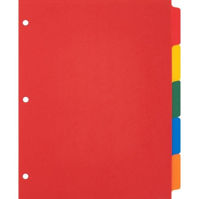 Business Source Dividers Plastic 5TAB Multi BSN01809