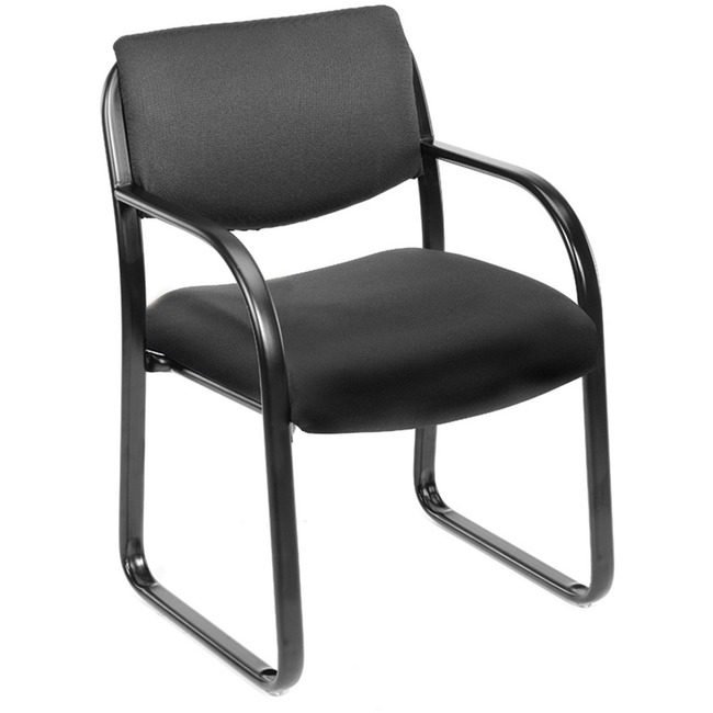Boss Office Products Guest Chair Black Fabric BOPVSBO9521BK