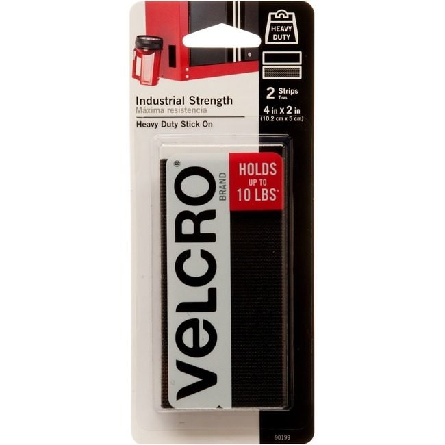 Velcro Companies Brand Strips Sticky 4X2IN Black VEK90199