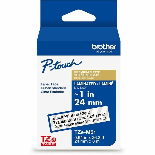 Brother International Cartridge Tape Matte 1" BRTTZEM51G