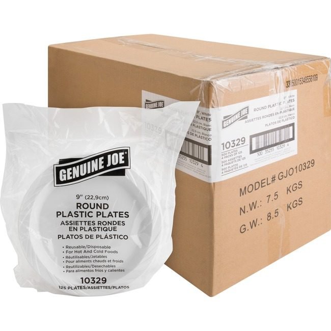 Genuine Joe Plates Rnd Plastic 9"-WE GJO10329CT