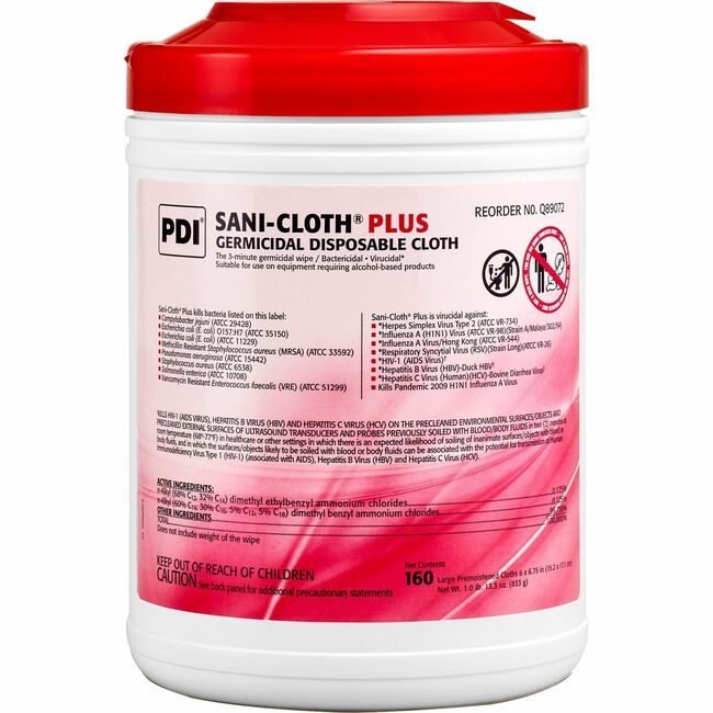 PDI Healthcare Wipe Sani-Cloth Plus Large PDIQ89072