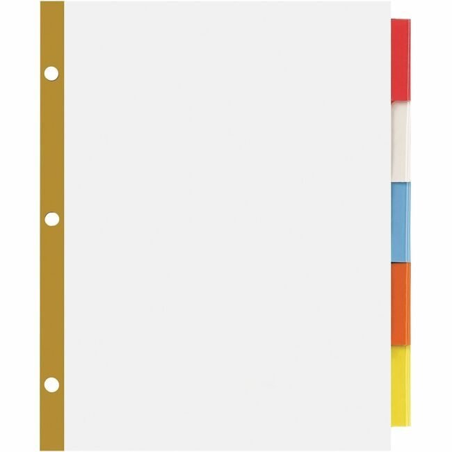 SKU-LEVEL VERIFICATION REQUIRED Dividertabs Whtppr 5 Multi NSN7050459
