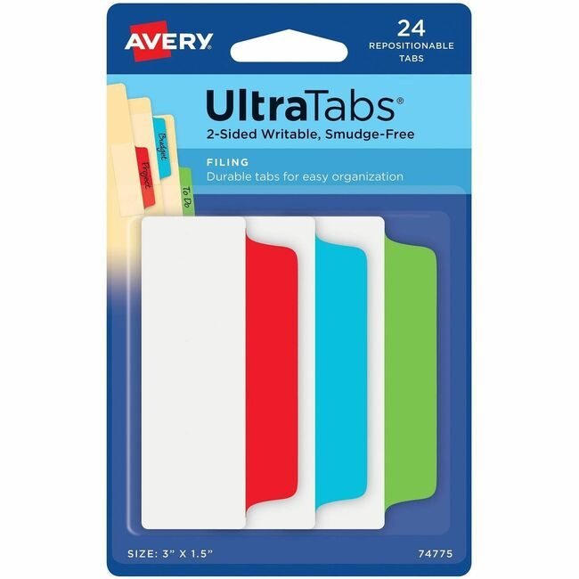 Avery Products Corporation Tab Repo Filing 24ST Assorted AVE74775ST