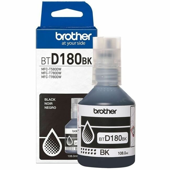 Brother International Bottle Hy Black Ink BRTBTD180BKS