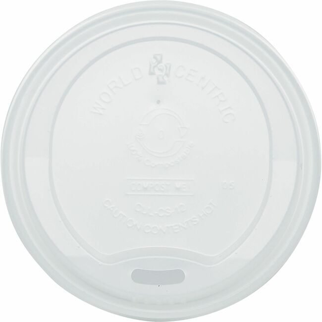 World Centric Lid Hot 10-20OZ 1000 WORCULCS12