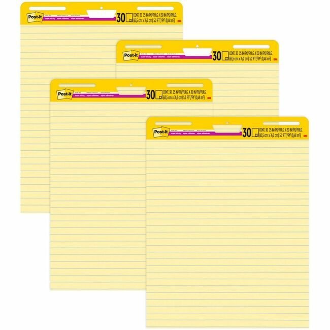 3M Company Pad Easel Ruled Yw 4 Pack MMM561-VAD-4PK