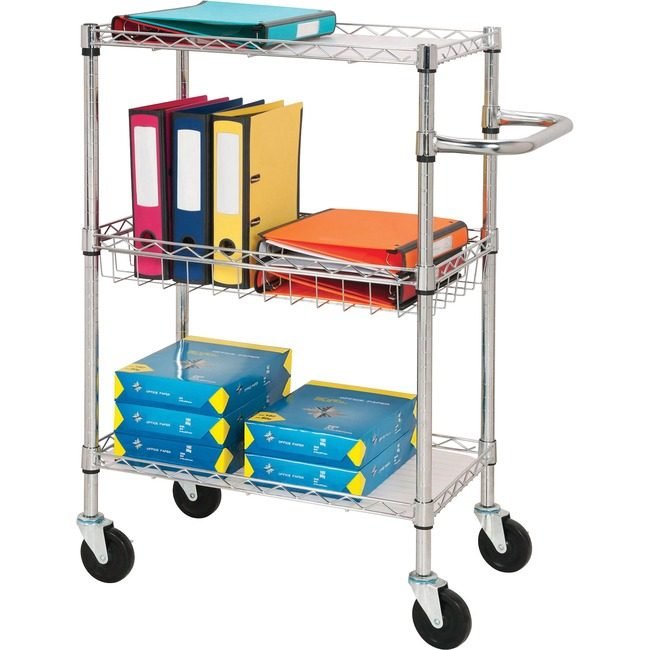 Lorell Cart 3-TIER Rolling 16"W LLR84859