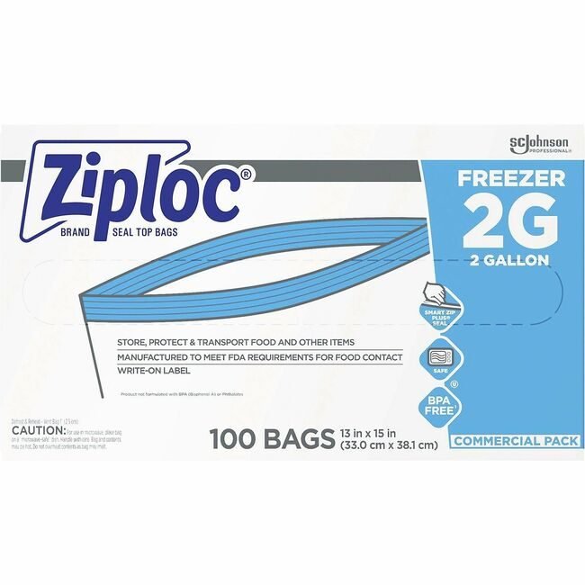 SC Johnson Professional Bag Freezer Ziploc 2GAL 100 SJN682254