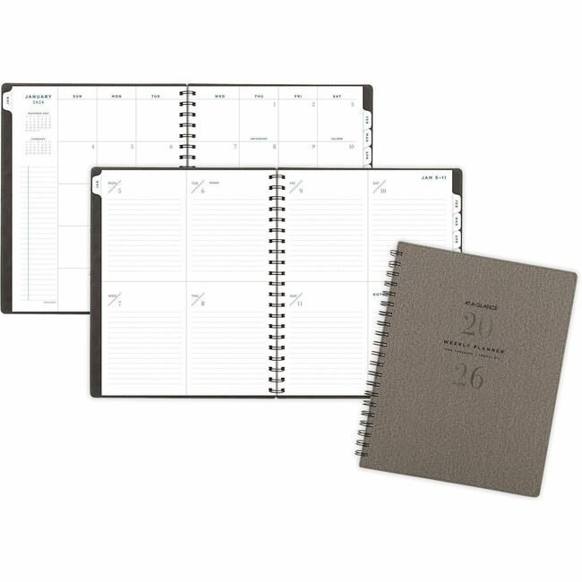 ACCO Brands AT-A-GLANCE Planner Sig Wm Large Gray AAGYP90507