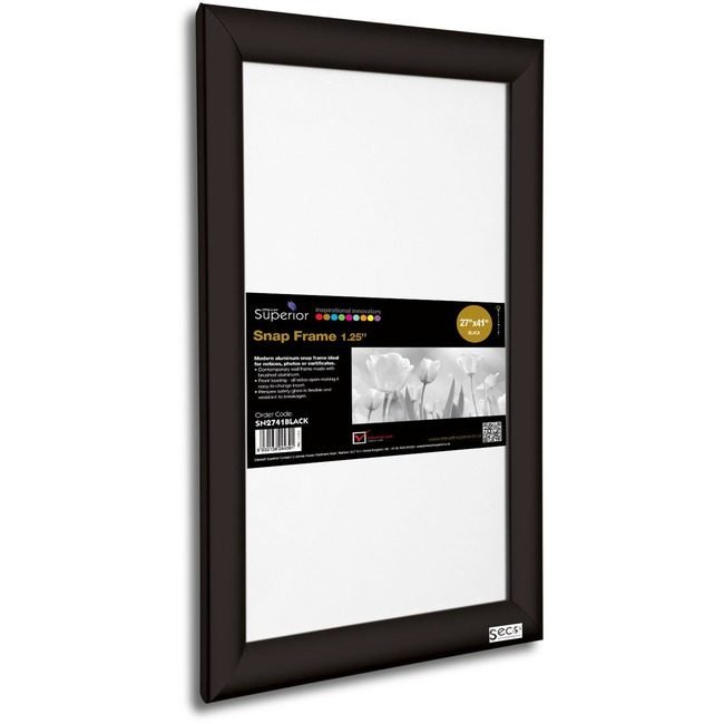 Stewart Superior Seco Snapframe Almnm 27X41 Black SSCSN2741BLACK
