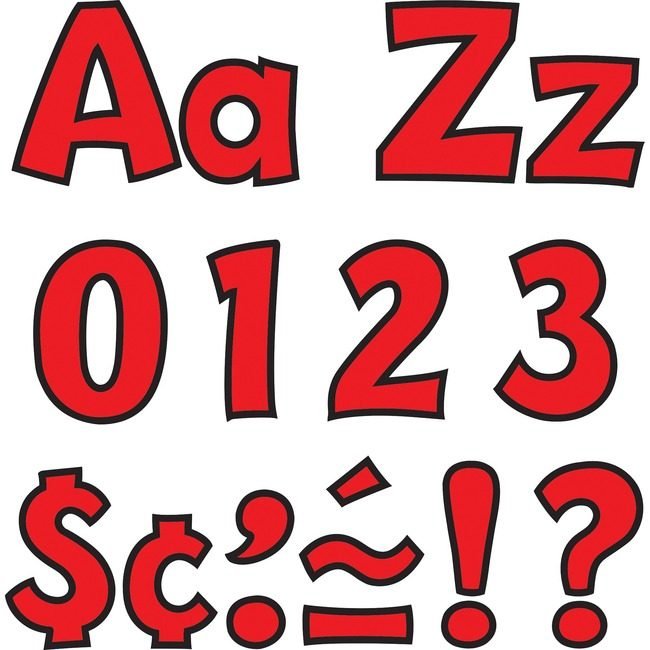 TREND Enterprises Set Letter Plyful 4" Red 216PC TEP79742