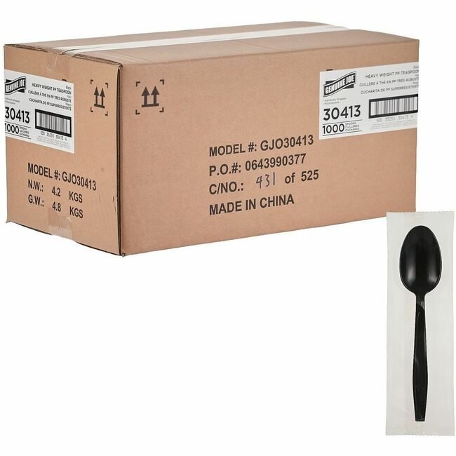 Genuine Joe Spoon Hw Pp Black Iw GJO30413