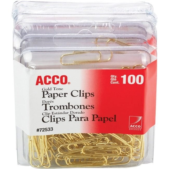 ACCO Brands Clip Paper #2 Gold Tone ACC72554