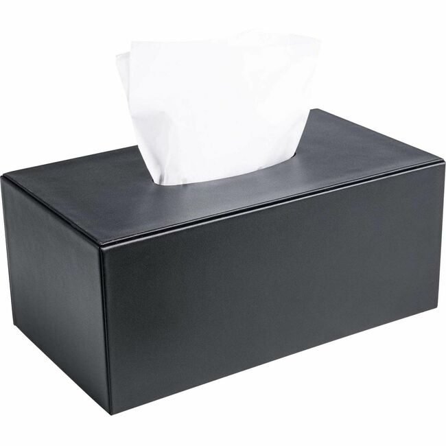 Dacasso Tissue Cover Lthr Rect Black DACA1077