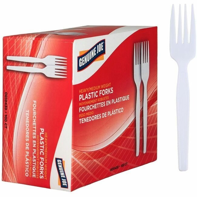 Genuine Joe Fork Hvy Wgt Bxd 100 Count GJO0010430