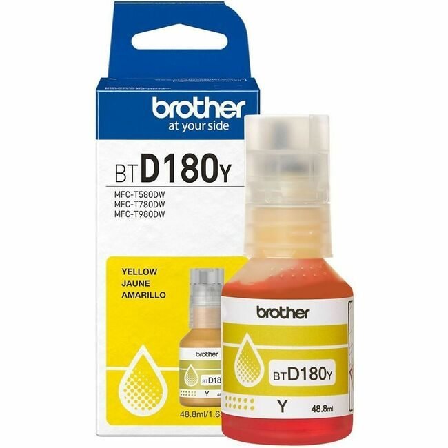 Brother International Bottle Hy Yellow Ink BRTBTD180YS