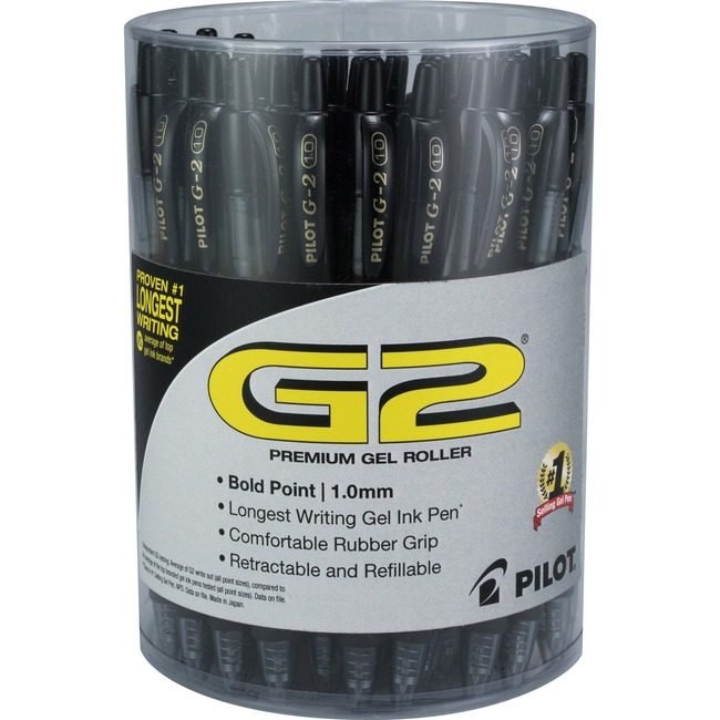 Pilot Corporation of America Pens Gel G2 1.0MM Black Tub PIL84095