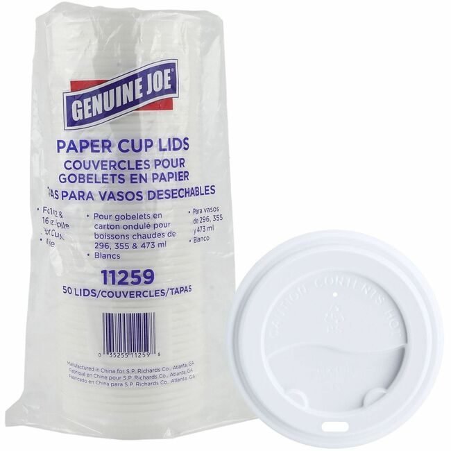 Genuine Joe Lid Ripple Cup White GJO11259