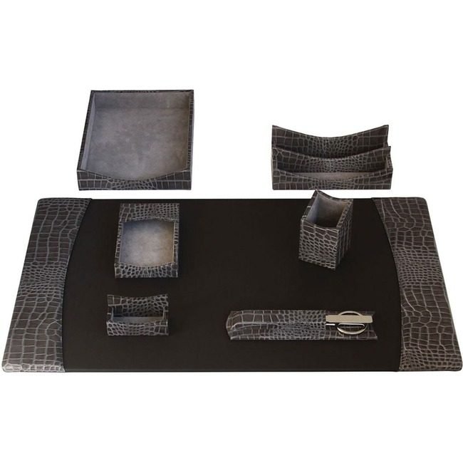 Dacasso Dsk St Lthr Protacini Gray DACD6204